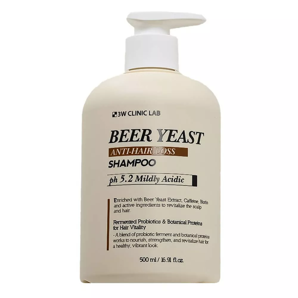 3W Clinic Beer Yeast Anti-Hair Loss Shampoo 500ml