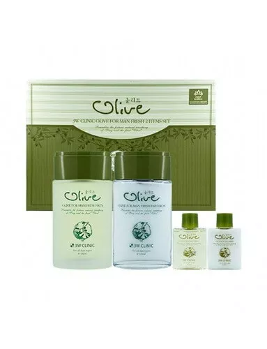 3W Clinic Olive For Man Fresh 2 Items Set Set