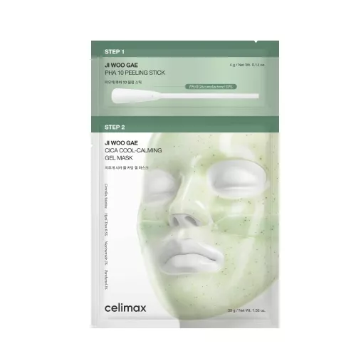 celimax Ji Woo Gae Cica PHA Peel 2-Step Gel Mask 4ea