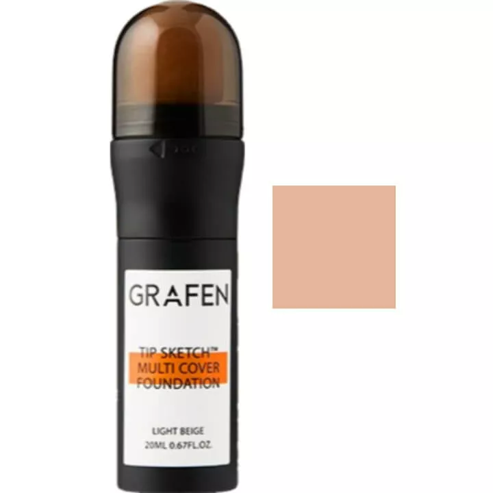 Grafen Tip Sketch Multi Cover Foundation No.21 Light Beige 20ml