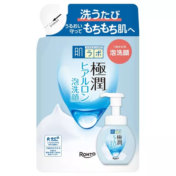 Hada Labo Gokujun Hyaluronic Acid Foaming Face Wash Refill 140ml