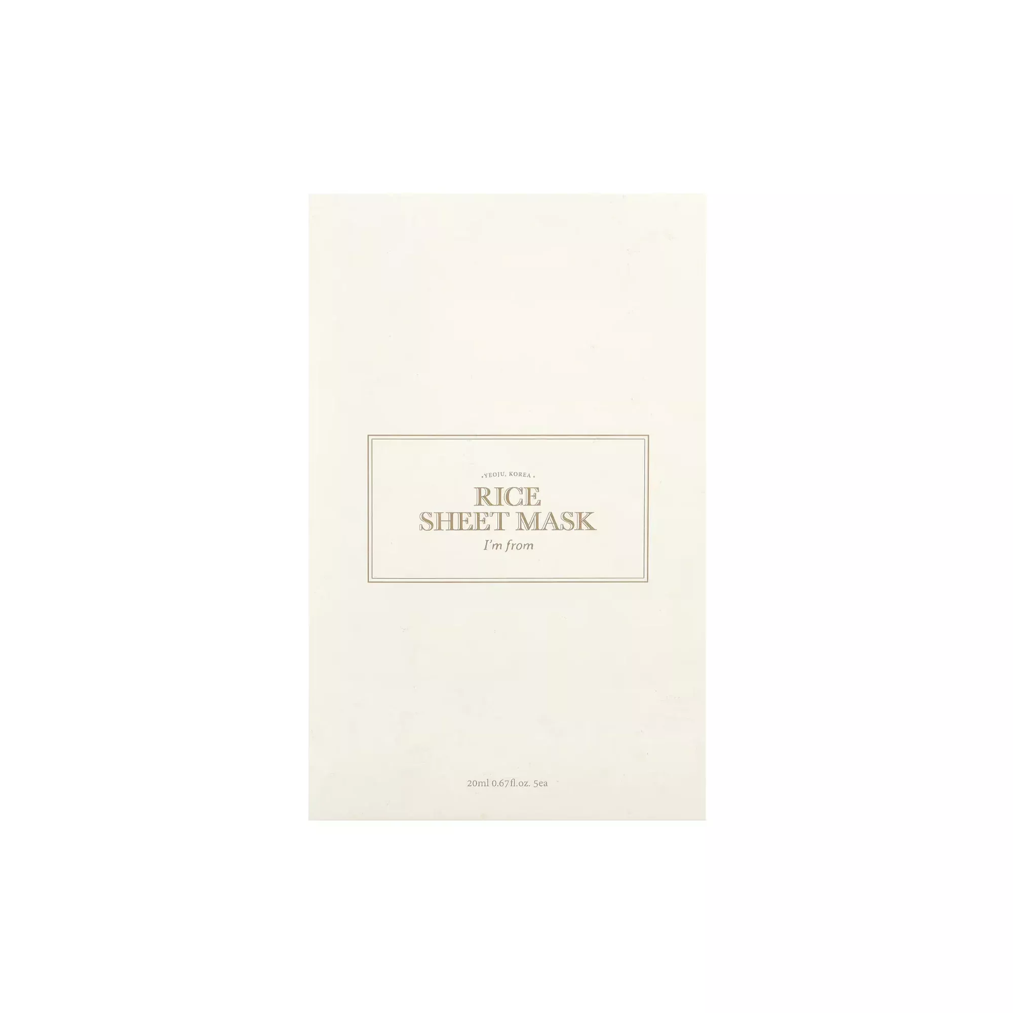 I'm from Rice Sheet Mask 20ml (5ea)