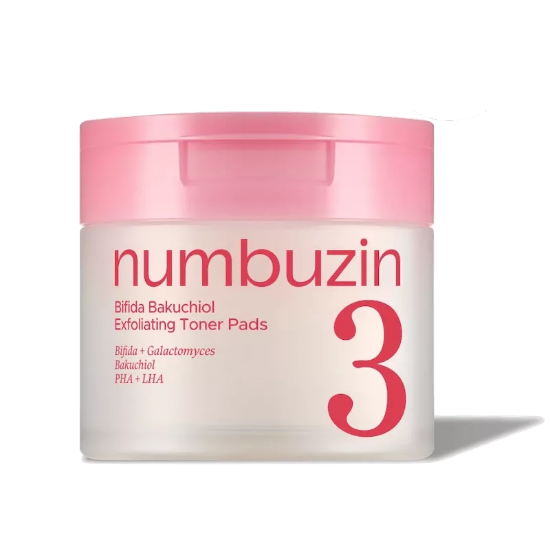 numbuzin No.3 Bifida Bakuchiol Exfoliating Toner Pads 190ml-70 pads