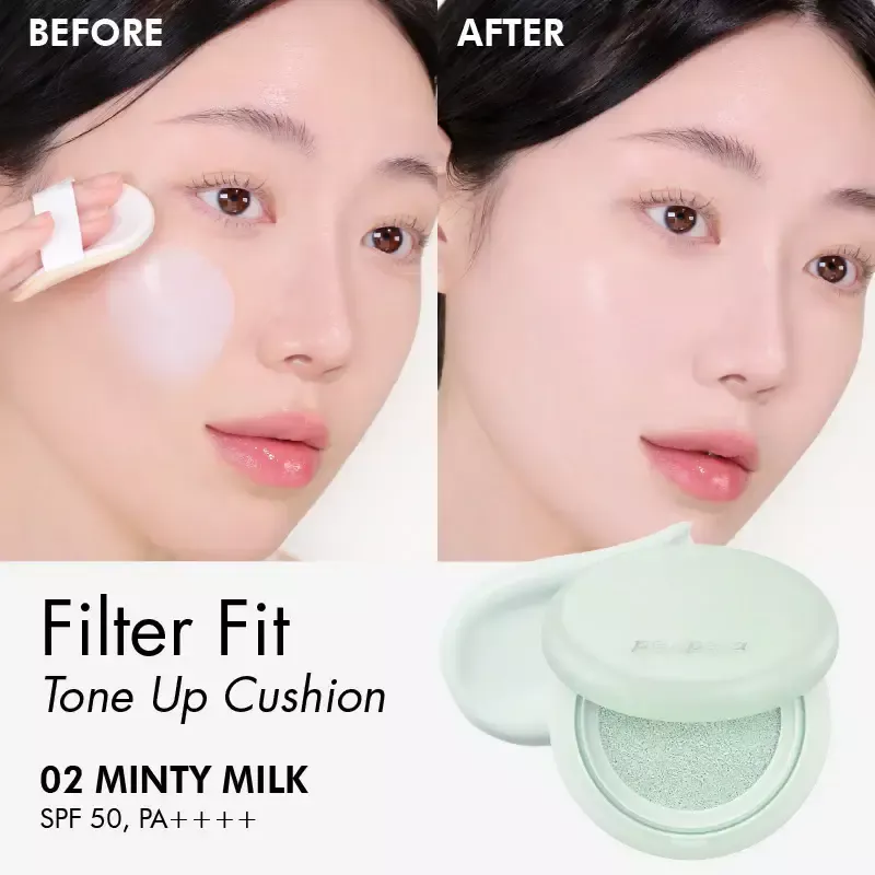 Peripera Filter Fit Milk Tone Up Cushion SPF50, PA++++ 02 Minty Milk