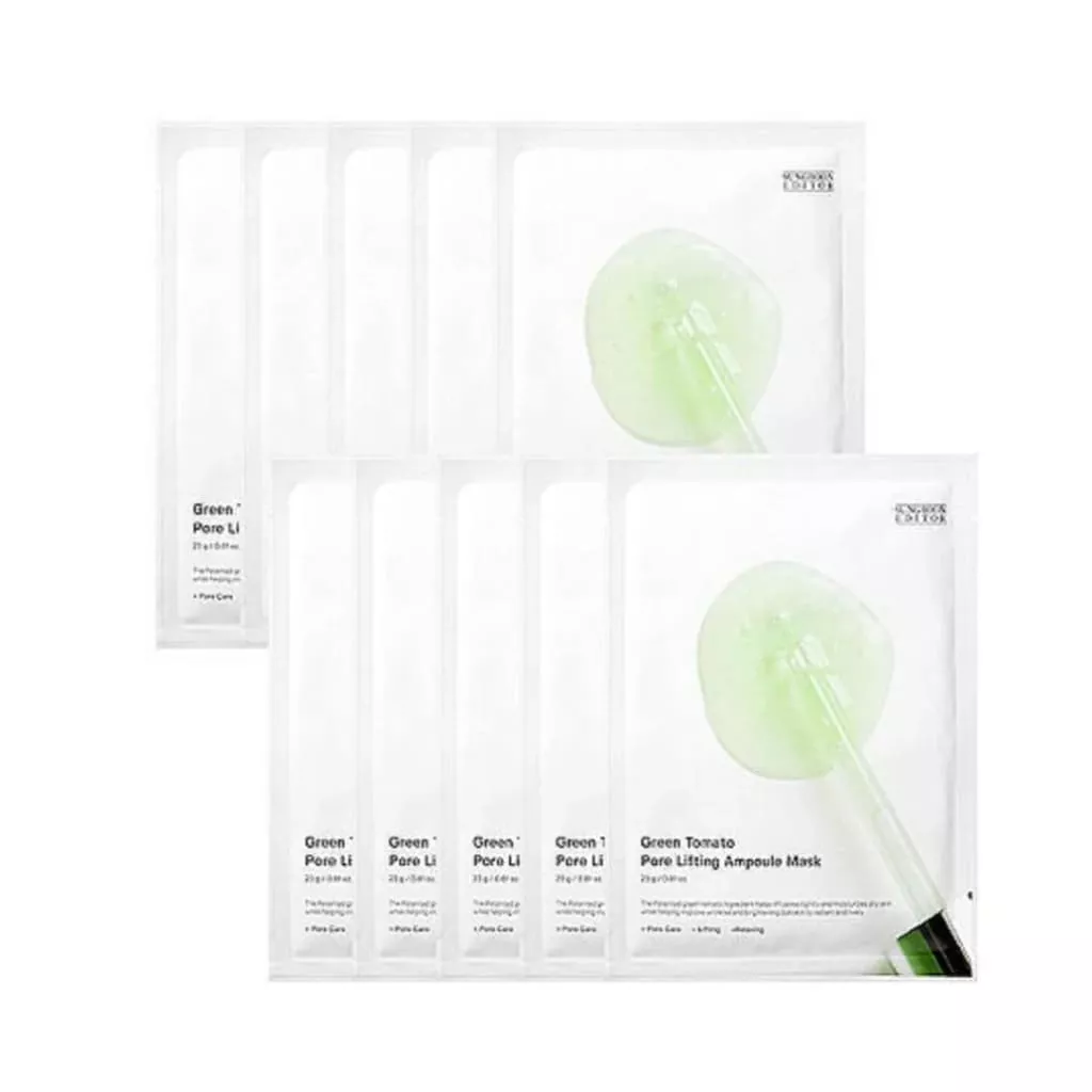 SUNGBOON EDITOR Green Tomato Pore Lifting Ampoule Mask 23g*10pcs